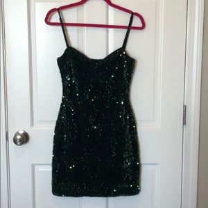 Zara Green Sequin Mini